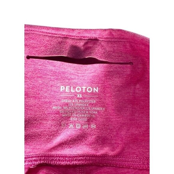 Peloton Women's Sz XS  Drive and Recover High Rise Mesh Capri Heathered Pink - Picture 4 of 8